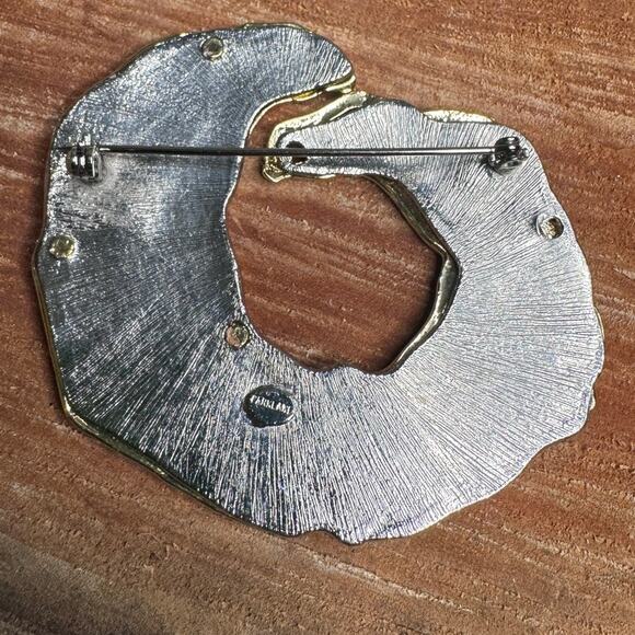 Vintage Parklane Large Gold-Tone Abstract Modernist Brooch - Picture 2 of 4